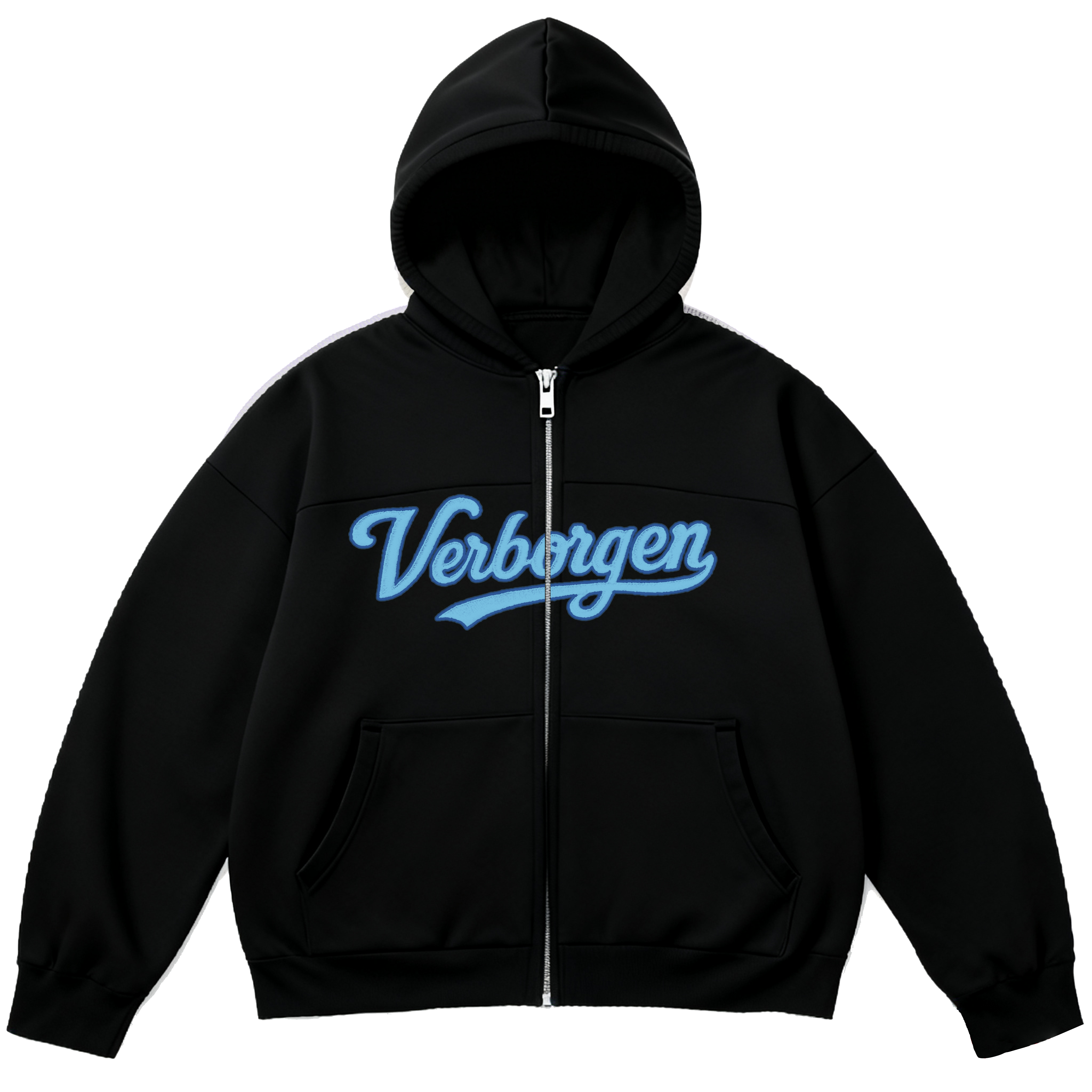 2 in 1 Reversible Plaid Zip-Up - Blue/Black