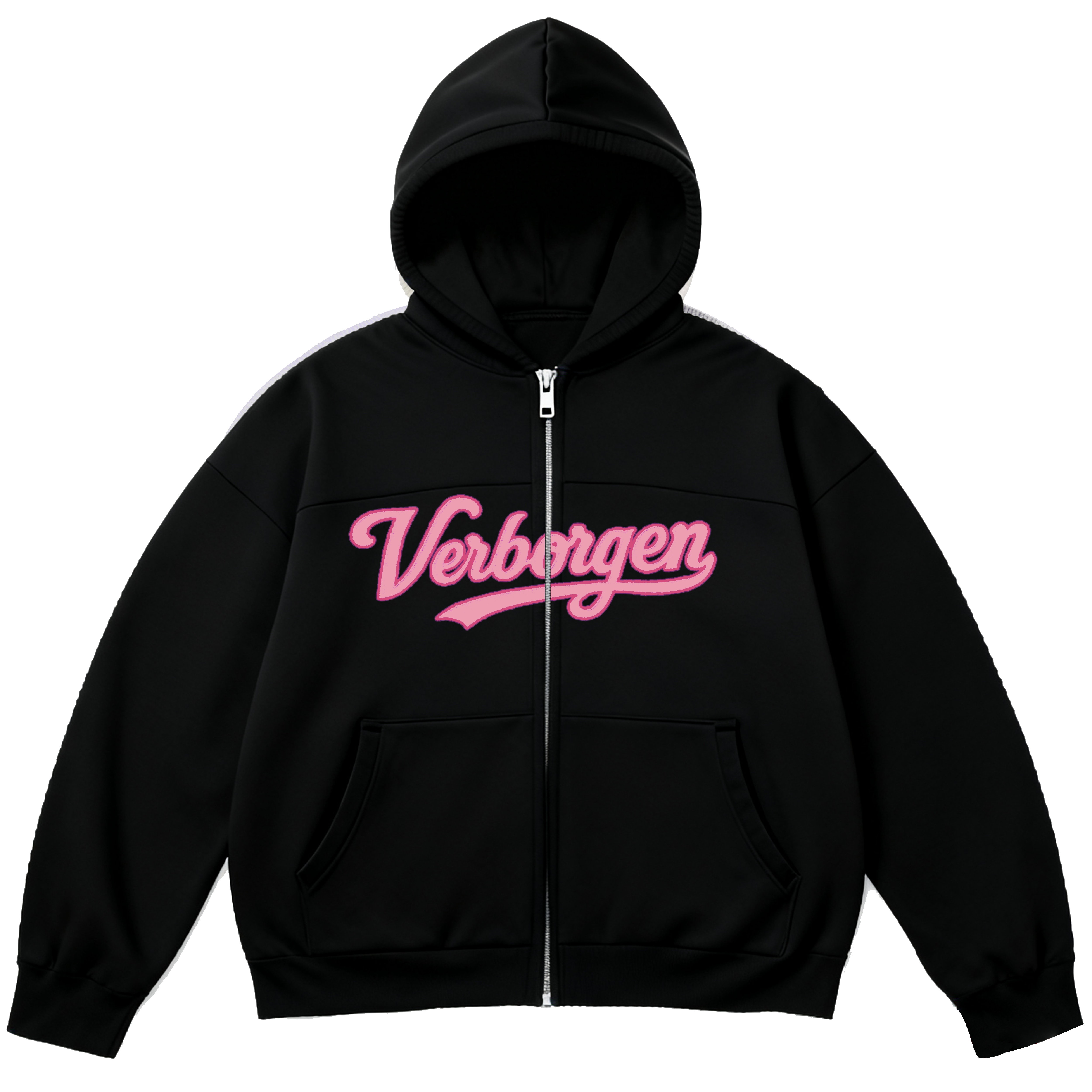 2 in 1 Reversible Plaid Zip-Up - Pink/Black