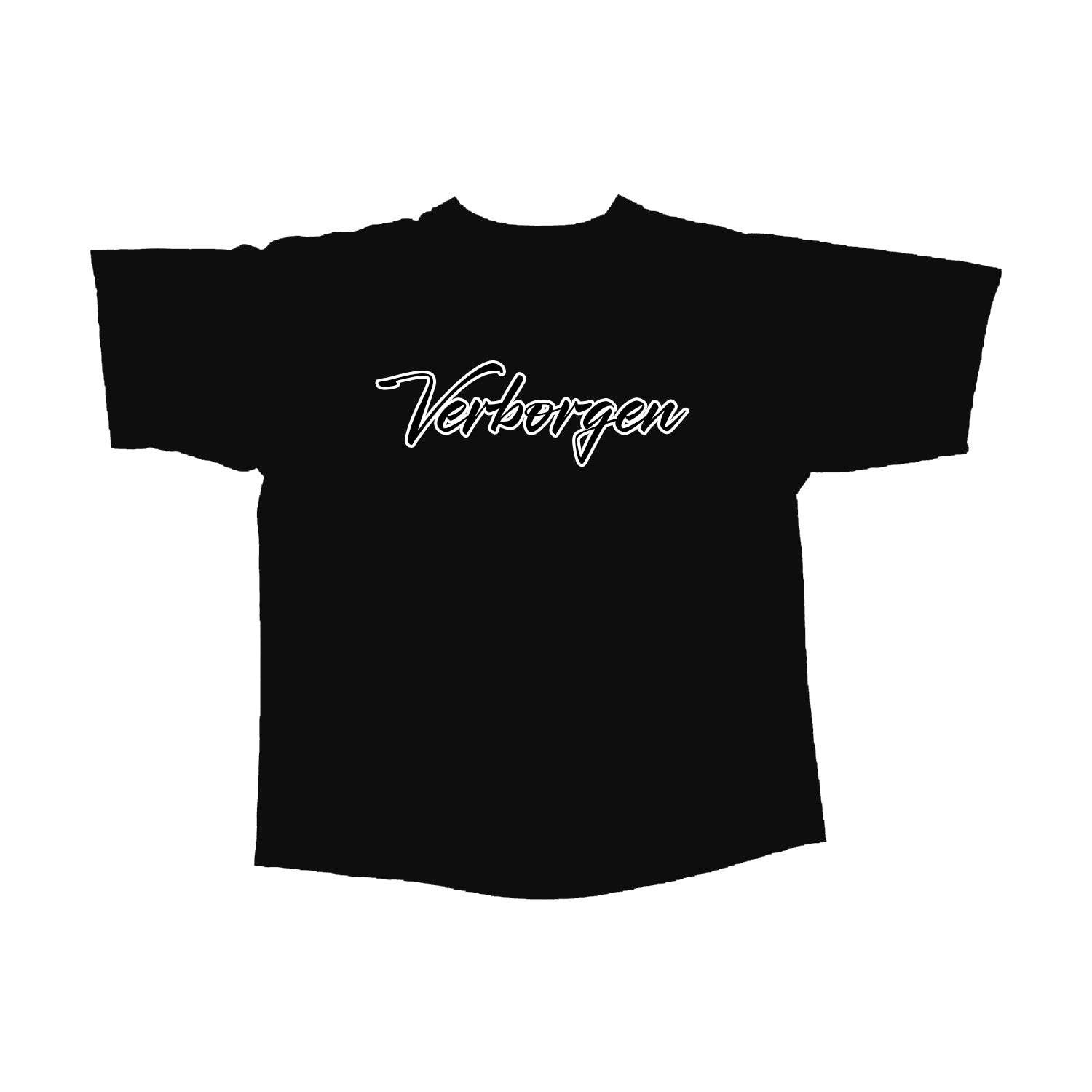 Verborgen Script Outline Logo - Black