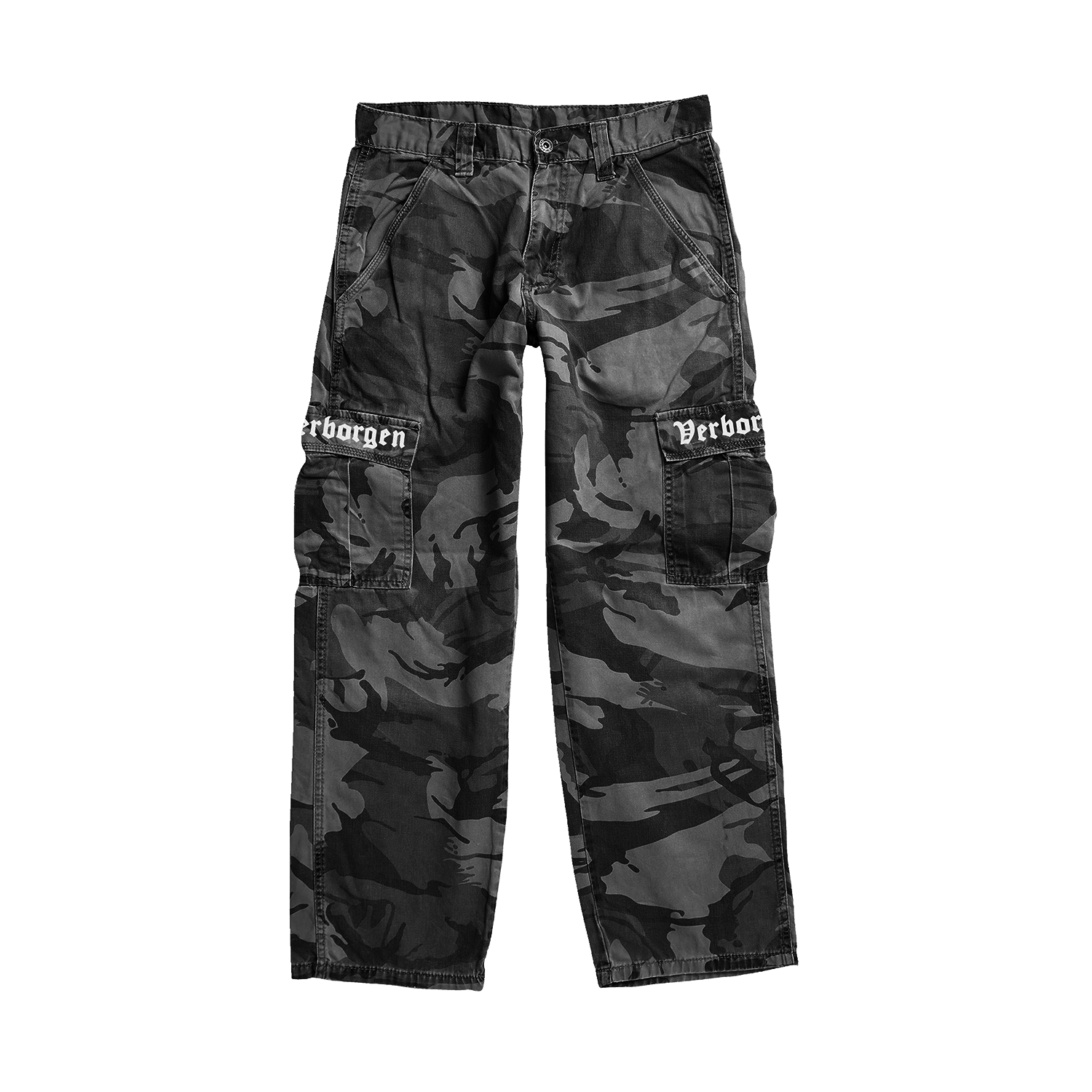 Cargo Trousers - Black Camo