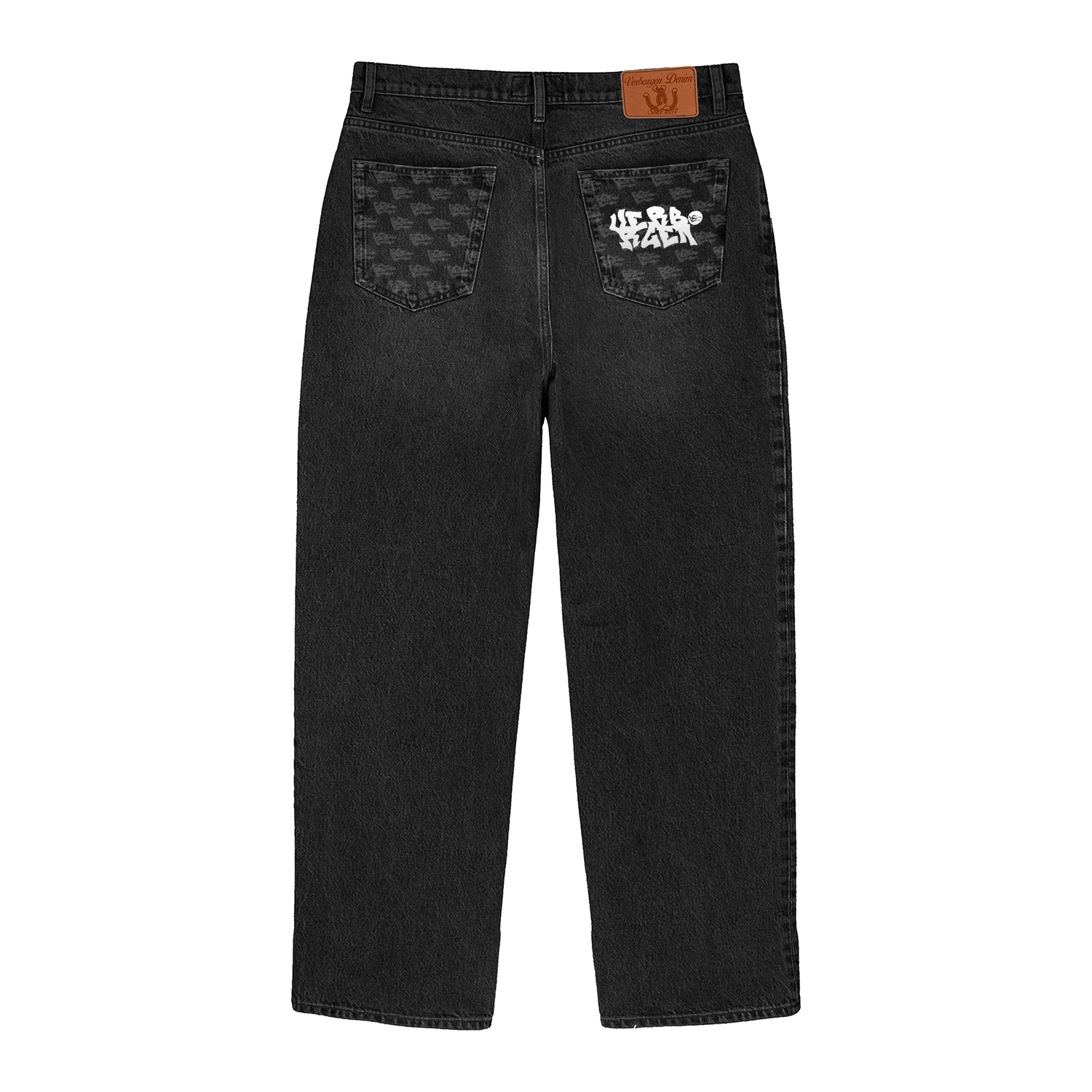 Grafitti All over Pocket Jeans - Black