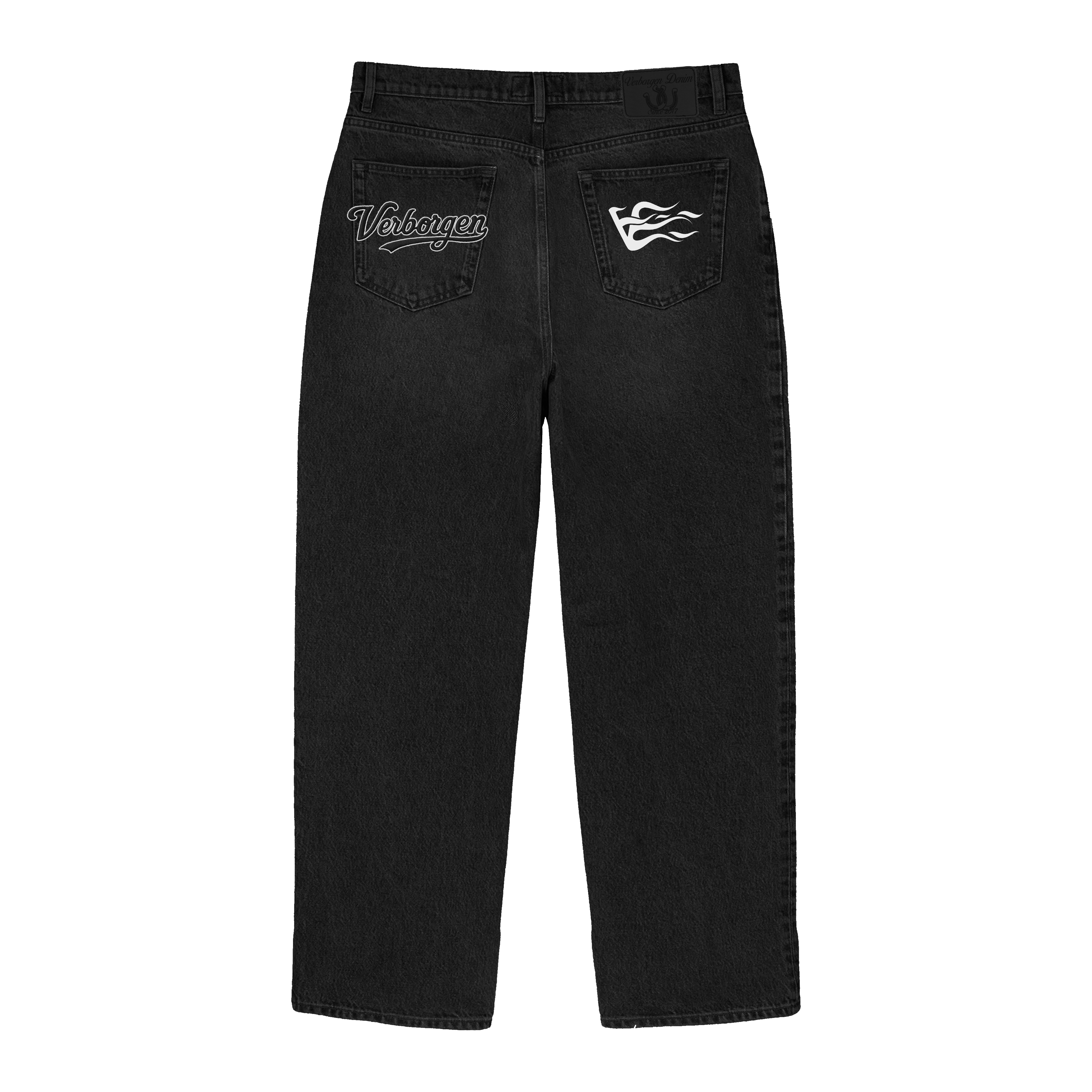 V-Script Logo Denim Jeans V3 - Black