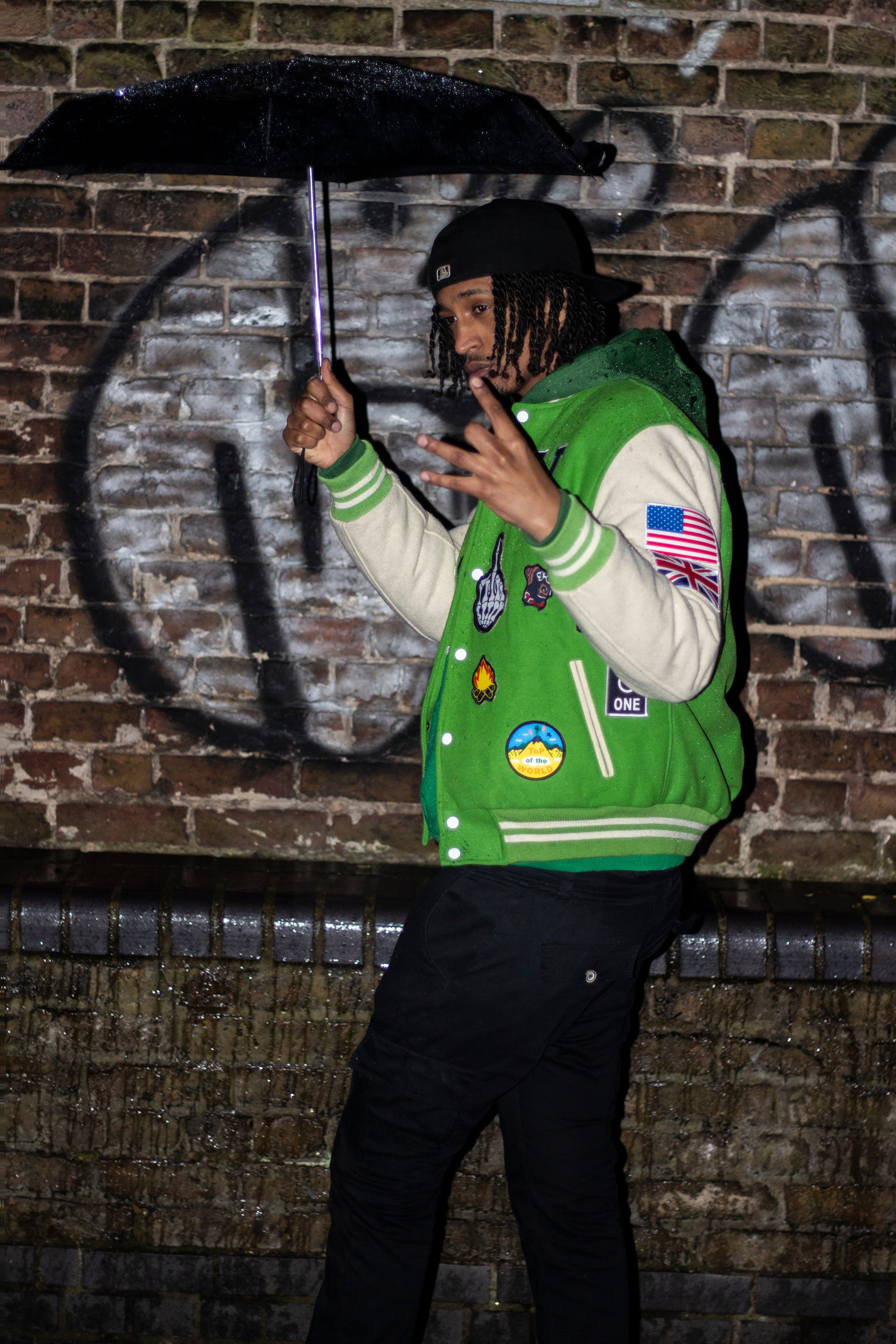 Veste universitaire à patch brodé