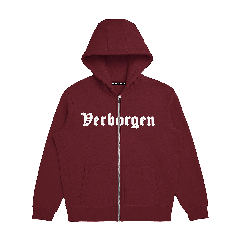 "Classic" Embroidery V3 Zip-Up - Dark Red