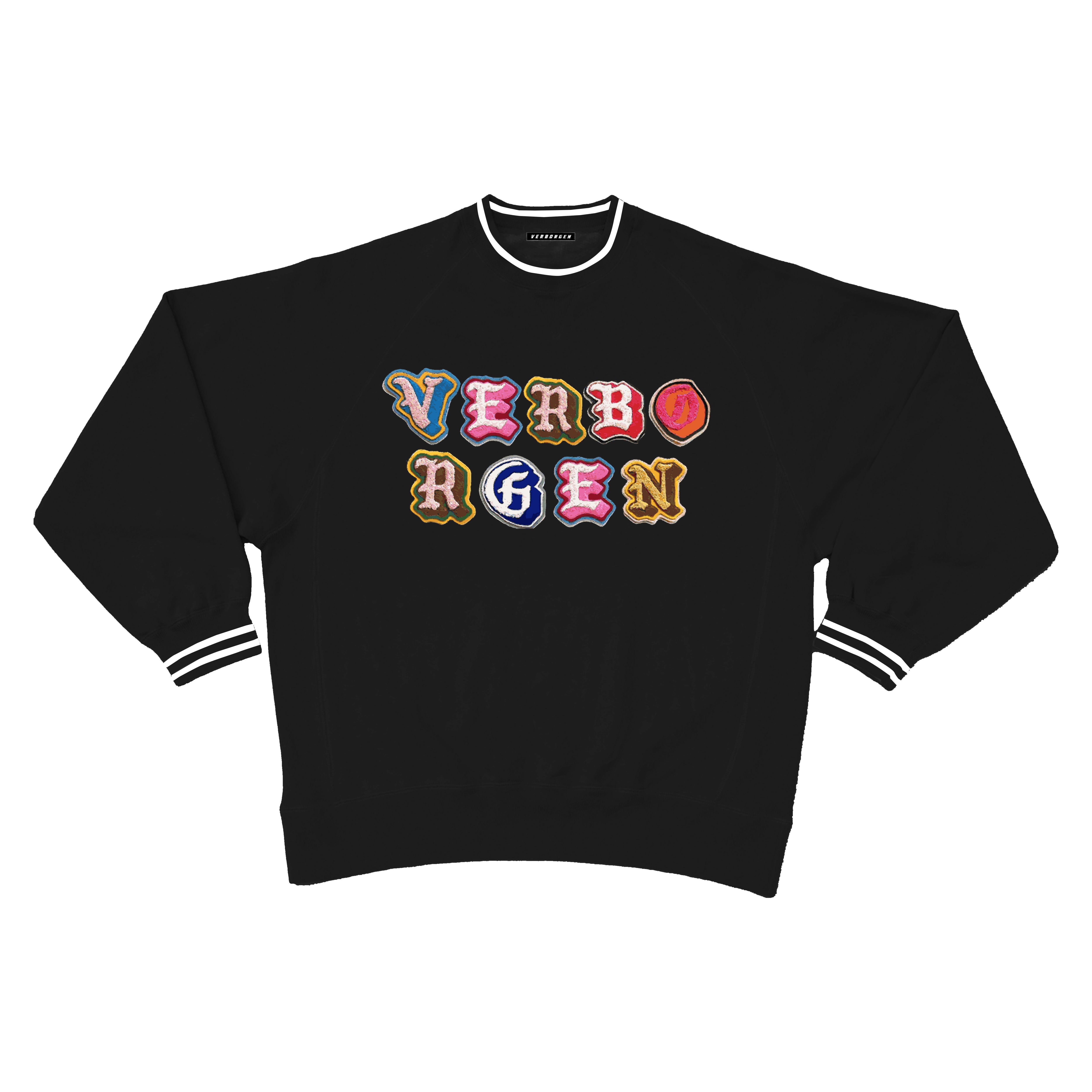 Chennille Embroidery Logo Sweatshirt - Black