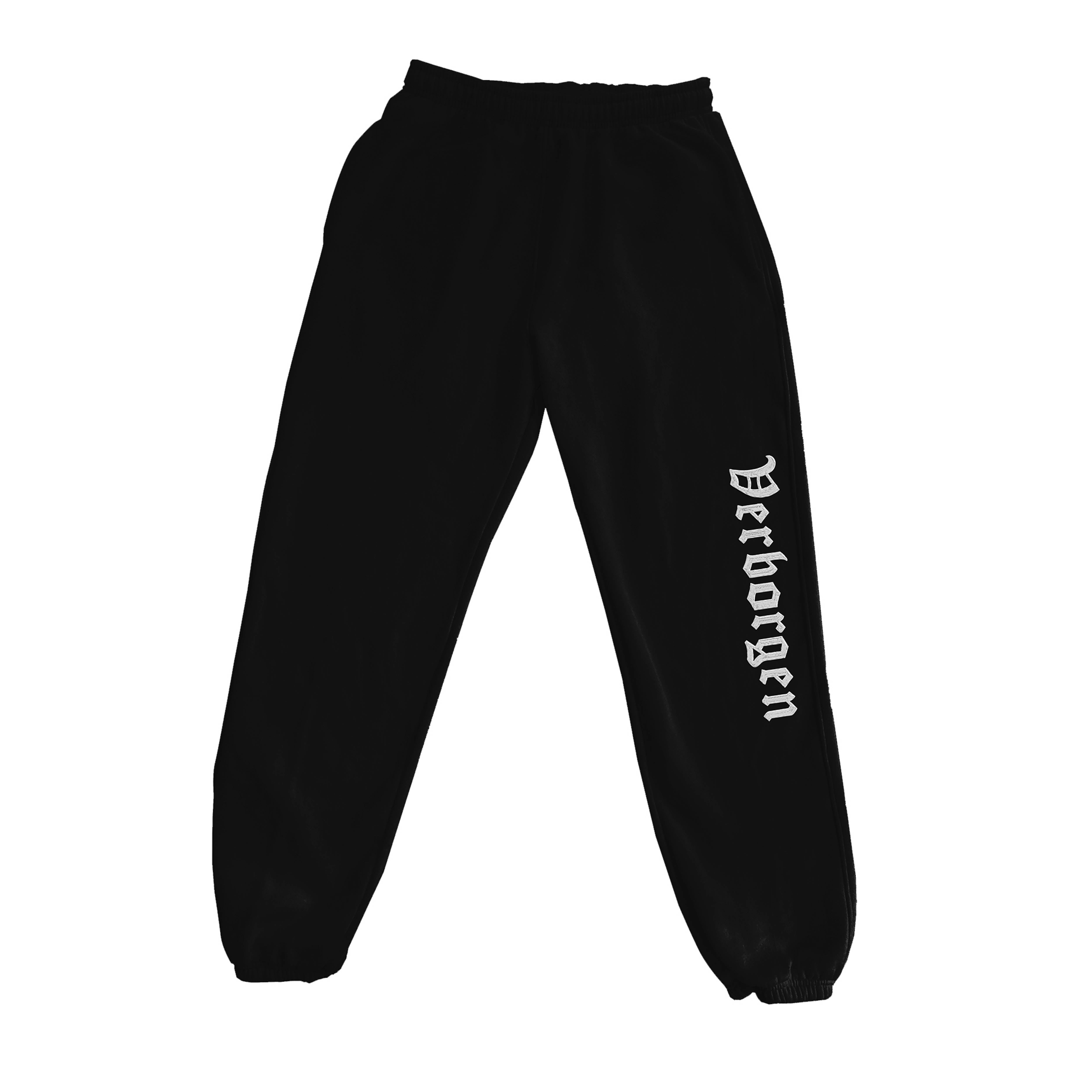 Embroidery Joggers - Black
