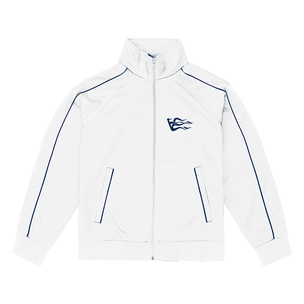 Nylon Track Jacket - White/Navy